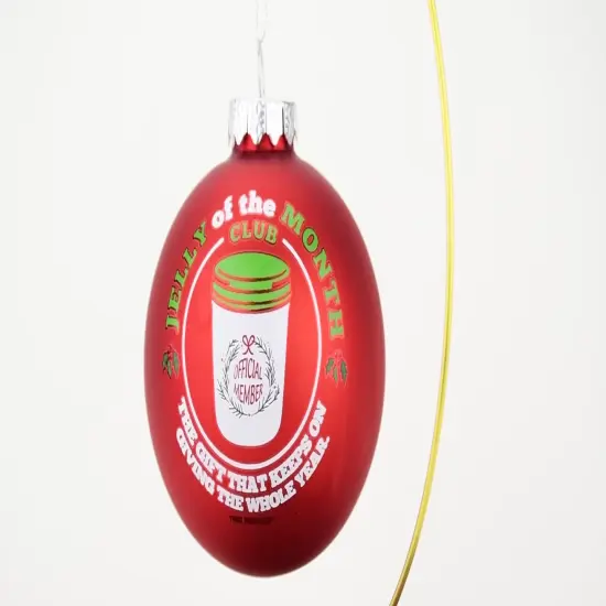 Jelly of The Month Club Red Glass Christmas Ornament {5}