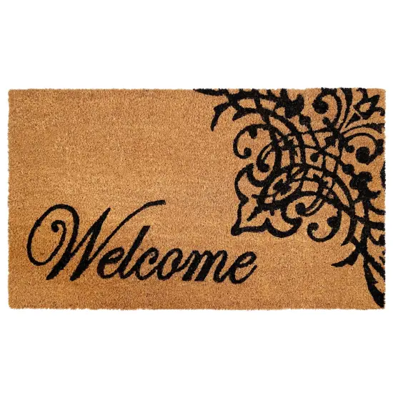 Scroll Welcome Doormat {1}