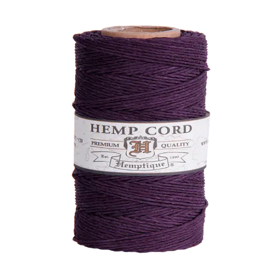 Hemptique 1mm #20 Hemp Cord Spools Jewelry Making Macrame Crochet Crafting Gift Wrapping Plum {1}