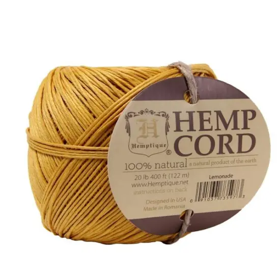Hemptique #20 1mm Hemp Cord Balls Jewelry Making Macrame Crochet Crafting Gift Wrapping Outdoor Gardening Lemonade {1}