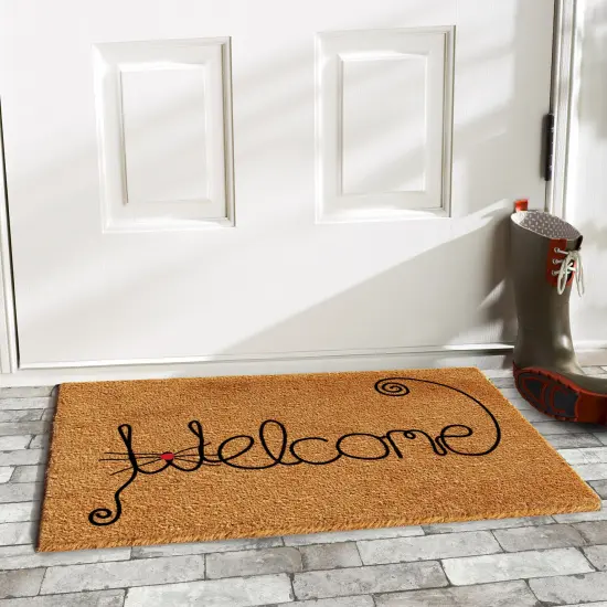 Kitty Curlicue Doormat {3}