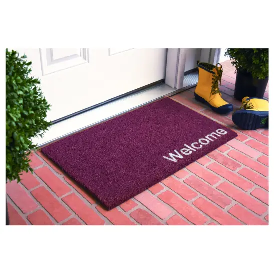 Collins Purple Pastel Welcome Doormat {4}