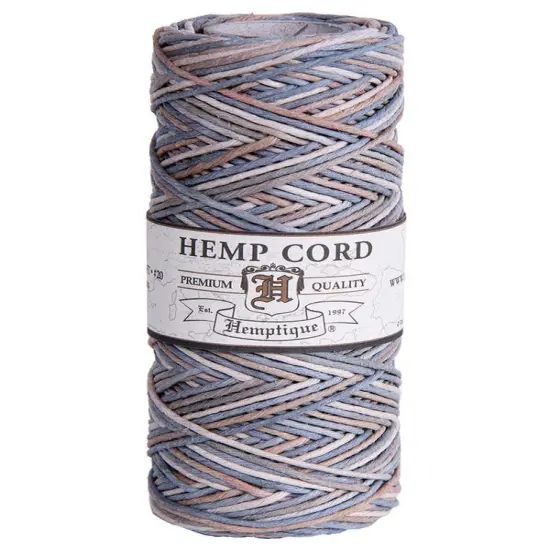 Hemptique 1mm #20 Variegated Hemp Cord Spools Eco Friendly Sustainable Naturally Grown Jewelry Bracelet Making Paper Crafting Scrapbooking Bookbinding Mixed Media Crocheting Macrame Seasonal Holiday Gift Wrapping Outdoor Gardening Sandal wood {1}