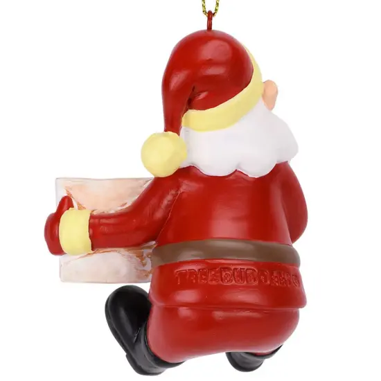 Will Work for Milk and Cookies Funny Santa Christmas Ornament {3}
