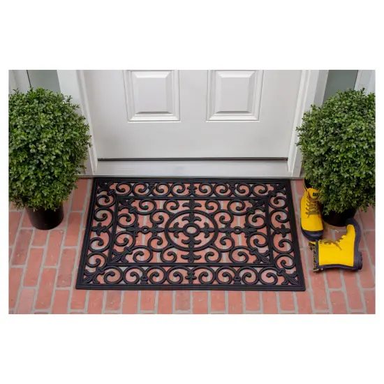 Fleur De Lis Rubber Doormat {2}