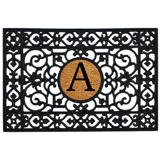Rubber Monogram Insert Doormat {1}