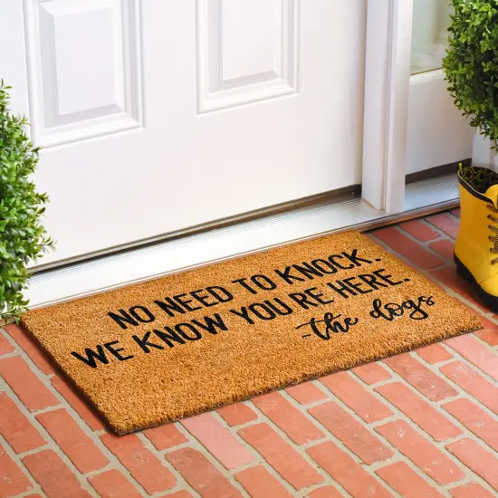 No Need to Knock We Know You're Here Doormat {3}
