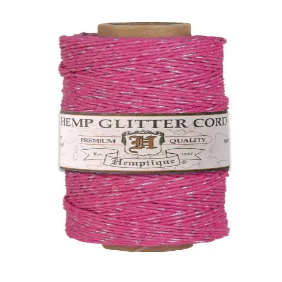 Hemptique 1mm #20 Metallic Hemp Cord Spools Jewelry Bracelet Making Crafting Scrapbooking Bookbinding Mixed Media Crocheting Macrame Gift Wrapping Pink gold {1}