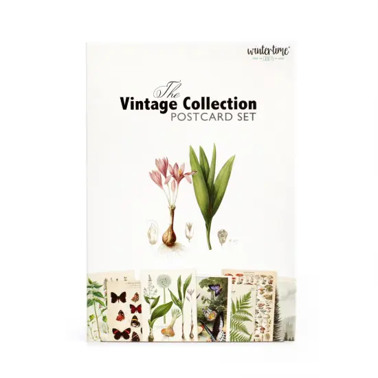 Vintage Collection Postcard Set: Pack of 30 Retro Style Botanical, Nature and Ephemera Postcards by Wintertime Crafts {1}