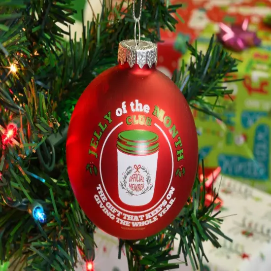 Jelly of The Month Club Red Glass Christmas Ornament {3}