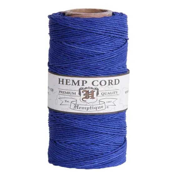 Hemptique 1mm #20 Hemp Cord Spools Jewelry Making Macrame Crochet Crafting Gift Wrapping Blue {1}