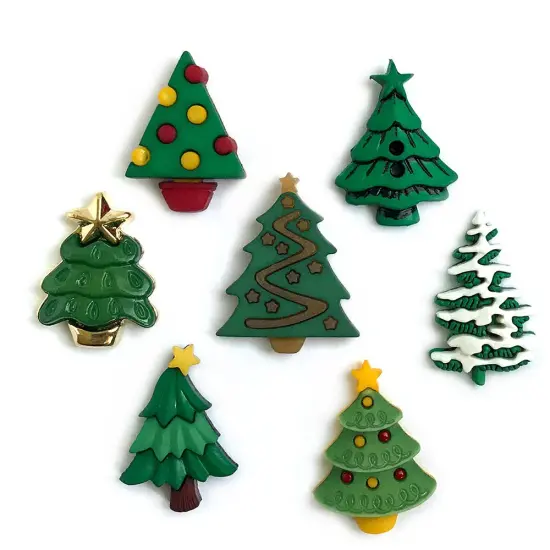 Buttons Galore 50+ Assorted Christmas Buttons for Sewing & Crafts - Set of 6 Button Packs - Christmas Set 3 {4}