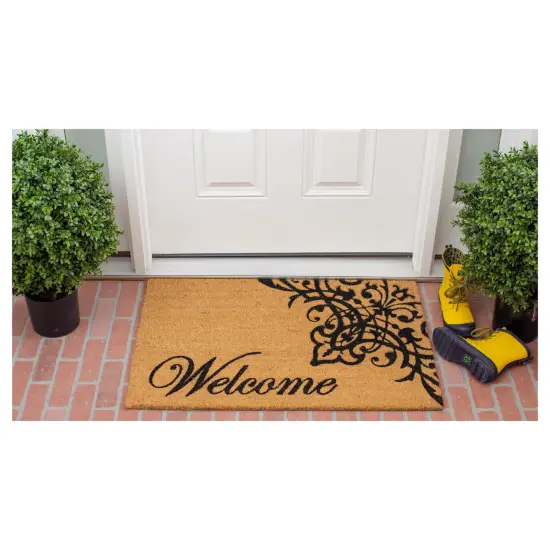 Scroll Welcome Doormat {3}