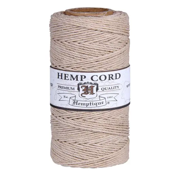 Hemptique 1mm #20 Hemp Cord Spools Jewelry Making Macrame Crochet Crafting Gift Wrapping Natural {1}