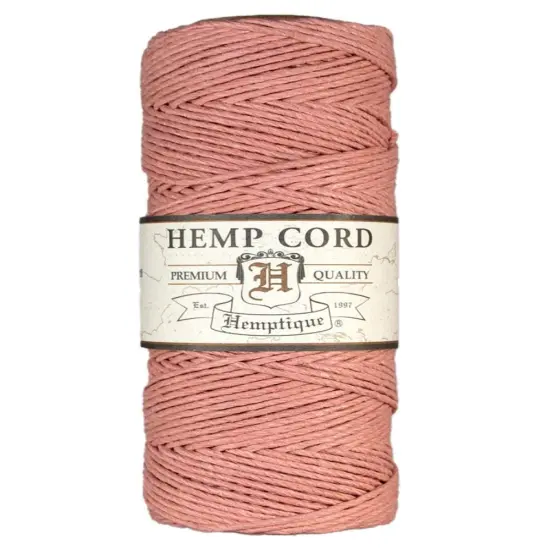 Hemptique 1mm #20 Hemp Cord Spools Jewelry Making Macrame Crochet Crafting Gift Wrapping Dusty pink {1}