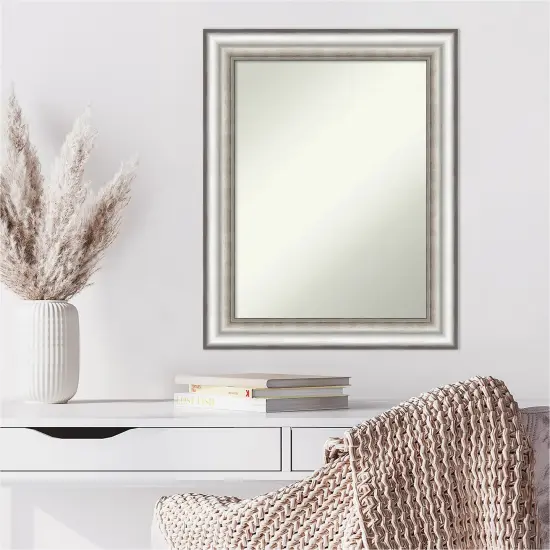 Amanti Art Non-Beveled Wall Mirror, Salon Silver Frame {6}