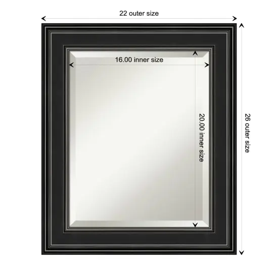 Beveled Bathroom Wall Mirror, Ridge Frame {1}