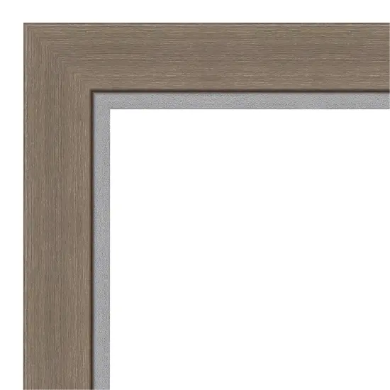 Amanti Art Non-Beveled Wall Mirror, Eva Black Silver Narrow Frame Eva Brown Narrow {3}