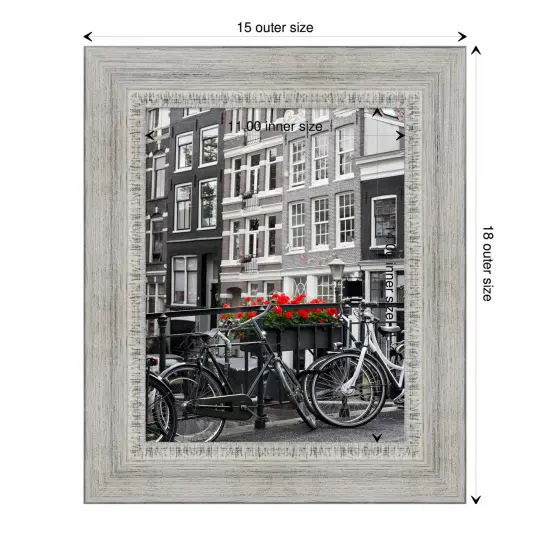 Rustic White Wash Wood Picture Frame {1}