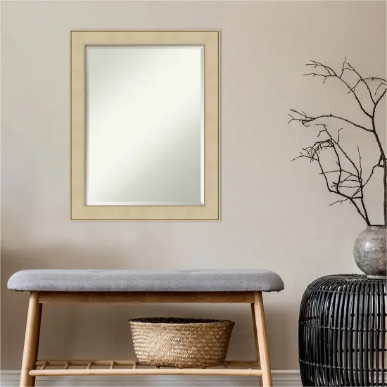 Beveled Bathroom Wall Mirror, Classic Honey Silver Frame {5}