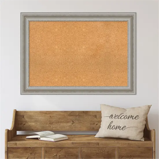 Cork Board, Parlor Frame - Bulletin Board, Organization Board, Pin Board Parlor Silver {6}