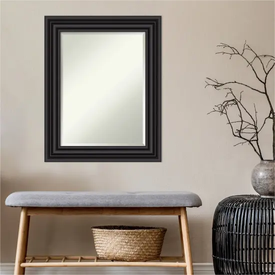 Beveled Bathroom Wall Mirror, Colonial Frame {4}