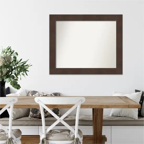 Amanti Art Non-Beveled Wall Mirror, Wildwood Brown Frame {6}