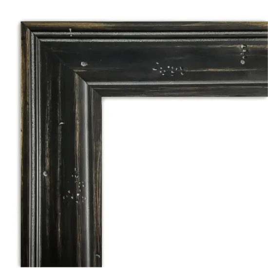 Petite Bevel Wood Wall Mirror, Rustic Pine Narrow Frame Rustic Pine Black Narrow {3}
