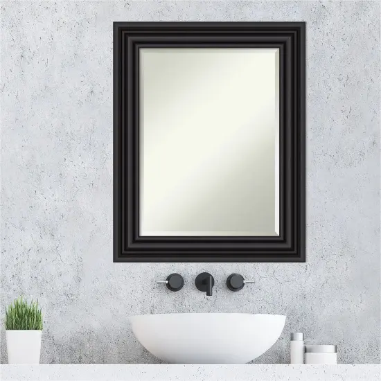 Beveled Bathroom Wall Mirror, Colonial Frame {6}