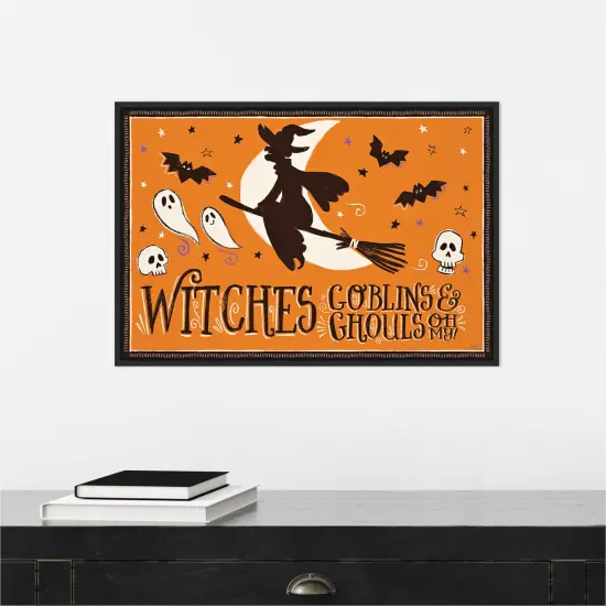 Spooktacular X by Janelle Penner 23-in. W x 16-in. H. Canvas Wall Art Print Framed in Black {4}