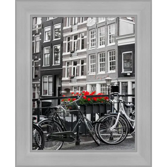 Amanti Art Vista Brushed Nickel Narrow Picture Frame {1}