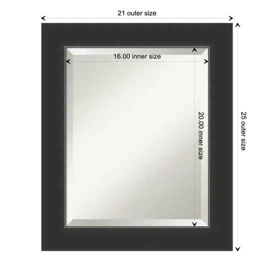 Beveled Wood Bathroom Wall Mirror, Corvino Frame {1}