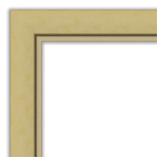 Amanti Art Non-Beveled Wall Mirror, Landon Gold Narrow Frame {3}