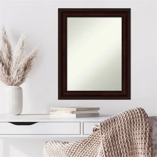 Amanti Art Non-Beveled Wall Mirror, Coffee Bean Brown Frame {6}