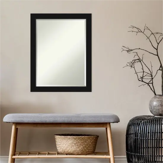 Beveled Bathroom Wall Mirror, Avon Black Frame {5}