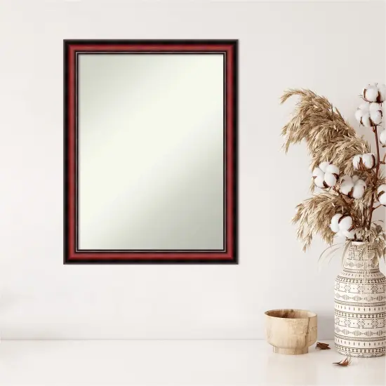 Amanti Art Non-Beveled Wood Wall Mirror, Rubino Cherry Scoop Frame {5}