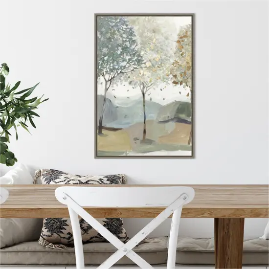 Breezy Landscape Trees III by Allison Pearce Canvas Wall Art Print Framed {4}