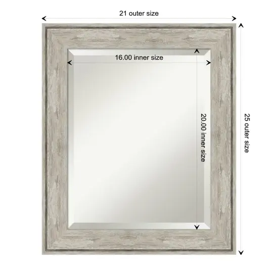 Beveled Bathroom Wall Mirror, Crackled Metallic Frame {1}