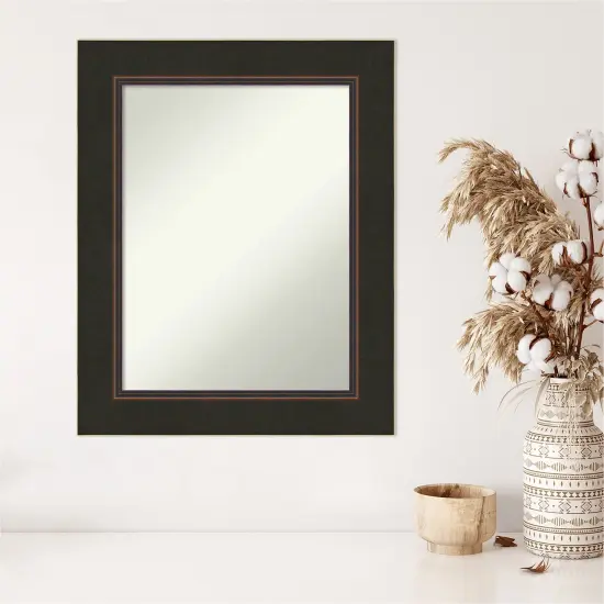 Amanti Art Non-Beveled Wood Wall Mirror, Milano Bronze Frame {5}