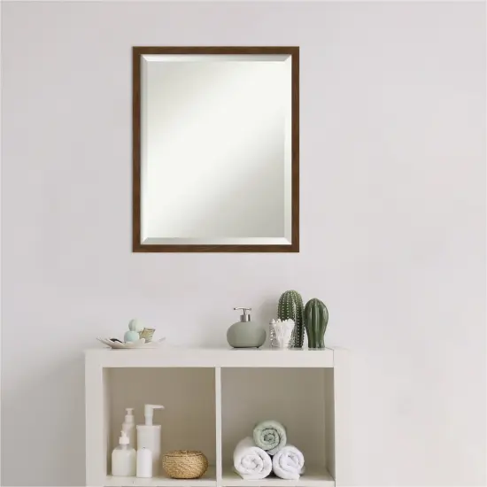 Beveled Wood Bathroom Wall Mirror, Carlisle Frame {5}