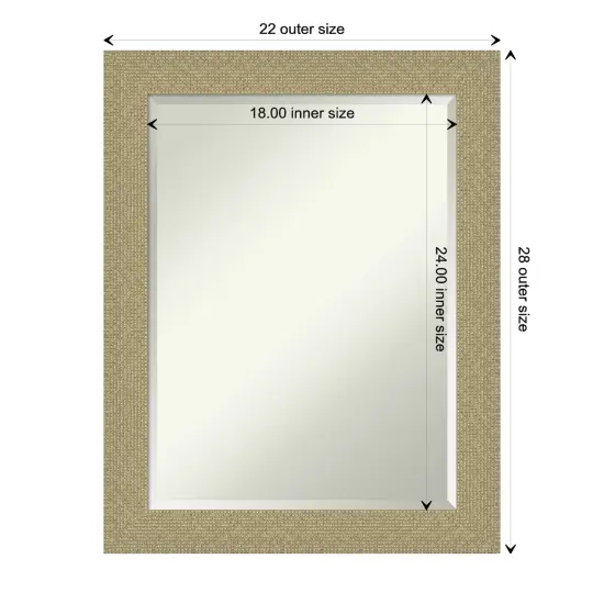 Beveled Bathroom Wall Mirror, Mosaic Frame {1}