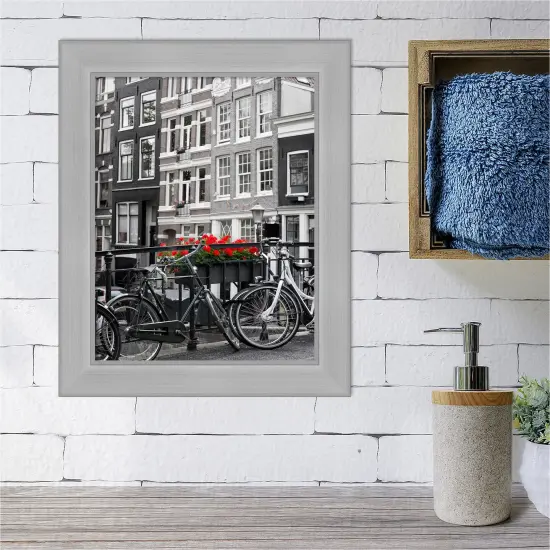 Amanti Art Vista Brushed Nickel Narrow Picture Frame {5}