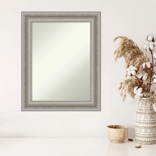 Amanti Art Non-Beveled Wall Mirror, Parlor Black Frame Parlor Silver Frame {5}