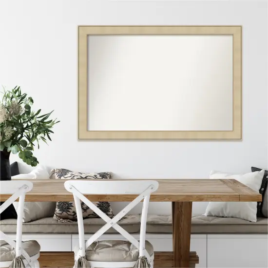 Amanti Art Non-Beveled Wall Mirror, Classic Honey Silver Frame {7}