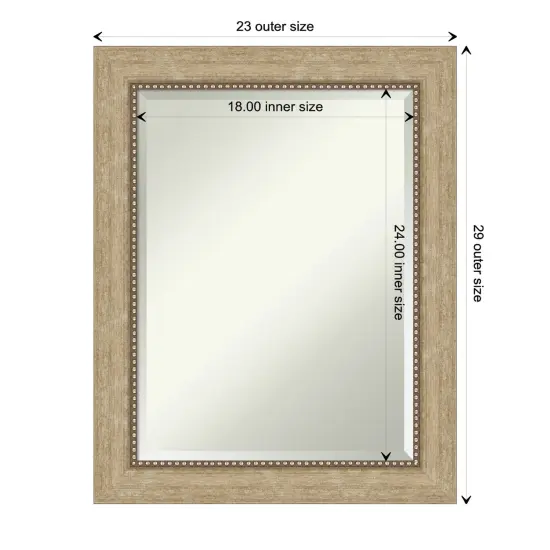 Beveled Bathroom Wall Mirror, Astor Frame {1}