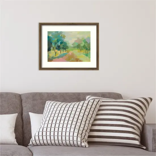 Sunrise Forest by Silvia Vassileva Wood Framed Wall Art Print {5}