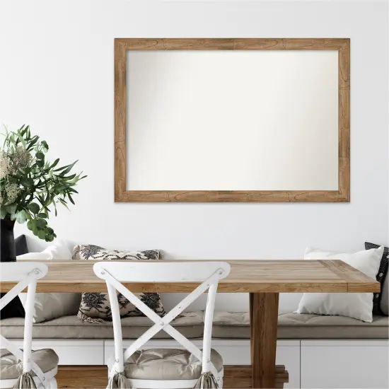 Amanti Art Non-Beveled Wood Wall Mirror, Owl Brown Narrow Frame {7}