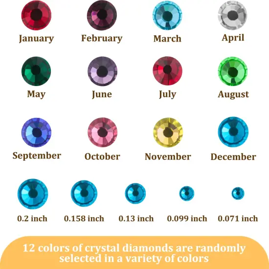 DIY Metal Stamping Kit Crystals Setter Stamping Punches Kit 2600 Pieces Multi Colored Flatback Rhinestones Heart Metal Hand Stamp 5 Pieces Circle Jewelry Design Stamps Jewelry for DIY Crafts, 6 Size {6}