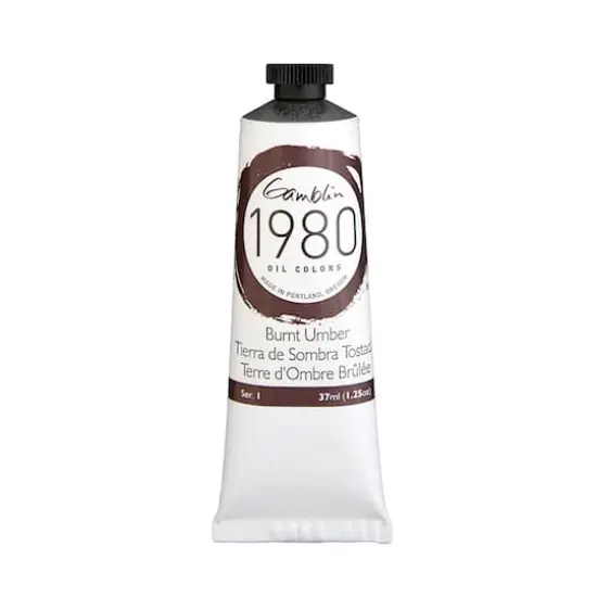 Gamblin 1980 Oil Color, 37mL Burnt Umber {1}