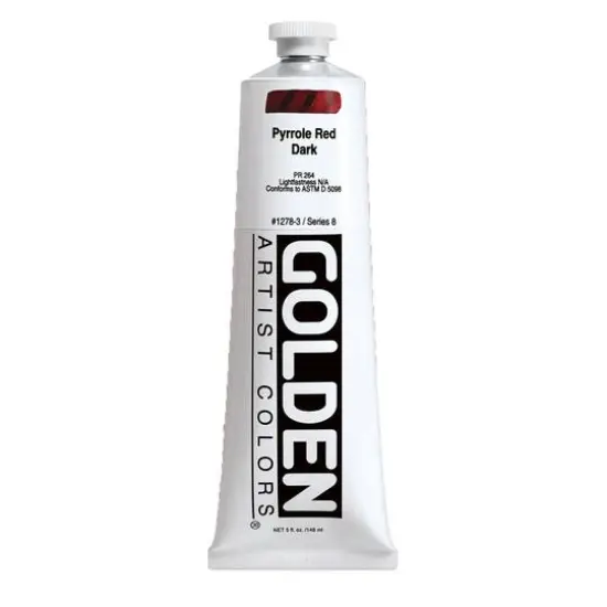 Golden® Heavy Body Acrylic Paint, 5oz. 1278 Pyrrole Red Dark {1}